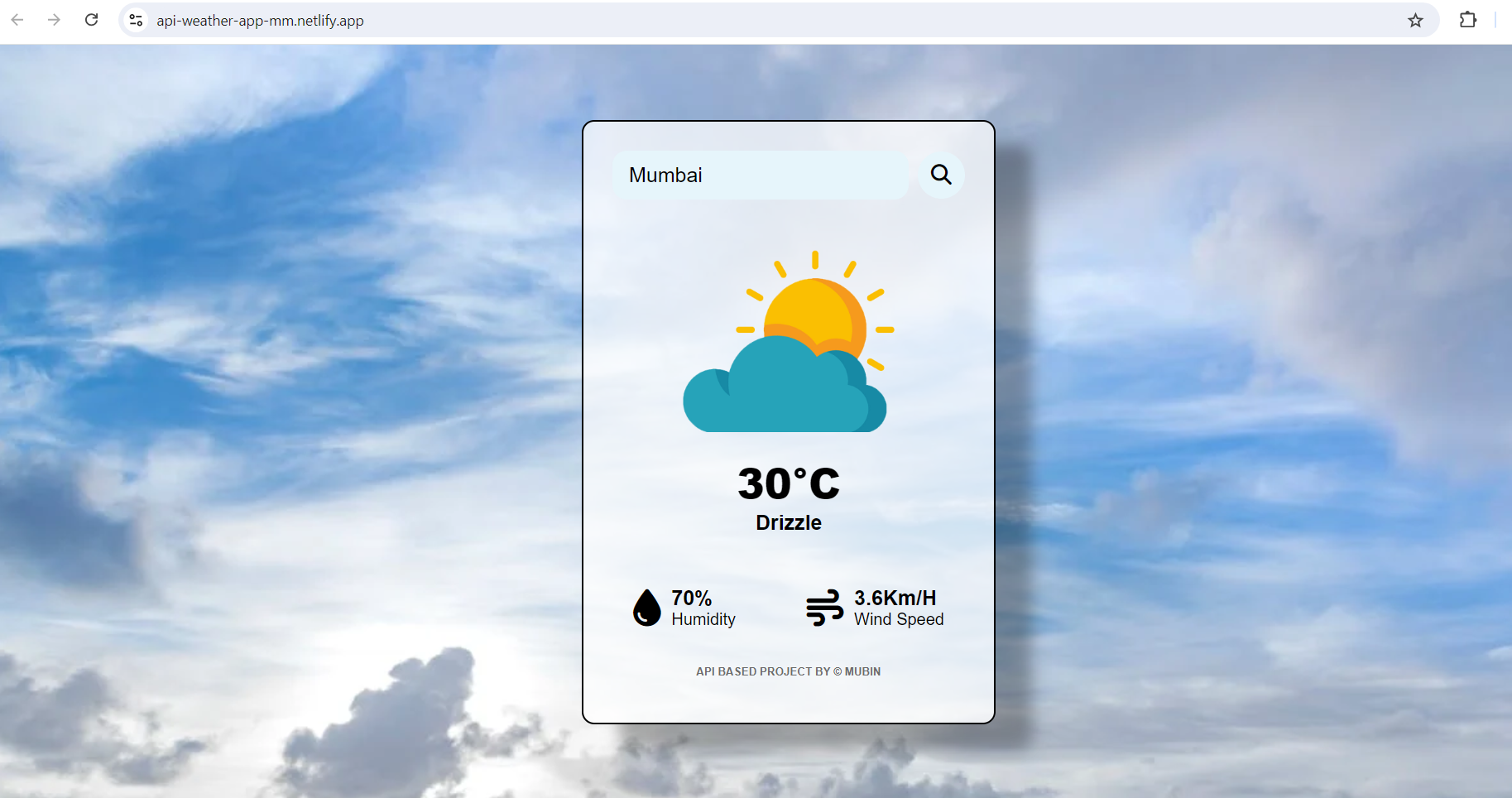 Weather App screenshot